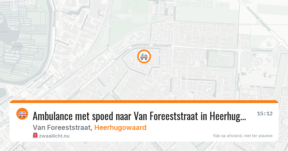 Ambulance met spoed naar Van Foreeststraat in Heerhugowaard — 18 jan 2026