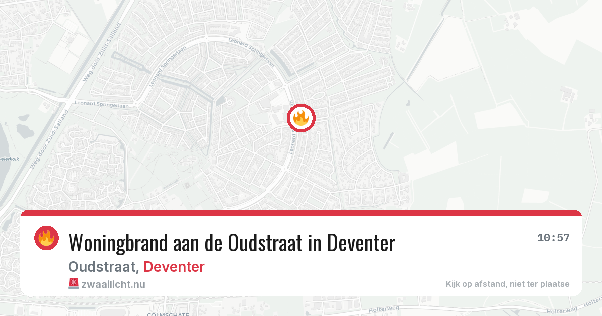 Woningbrand aan de Oudstraat in Deventer — 27 apr 2026