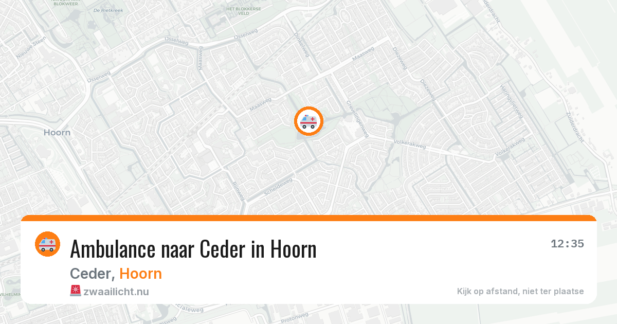 Ambulance naar Ceder in Hoorn — 14 jul 2026