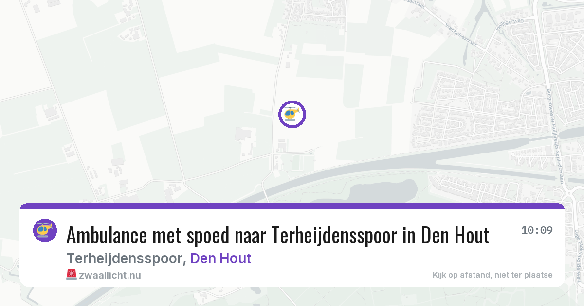 Ambulance met spoed naar Terheijdensspoor in Den Hout — 14 jul 2026