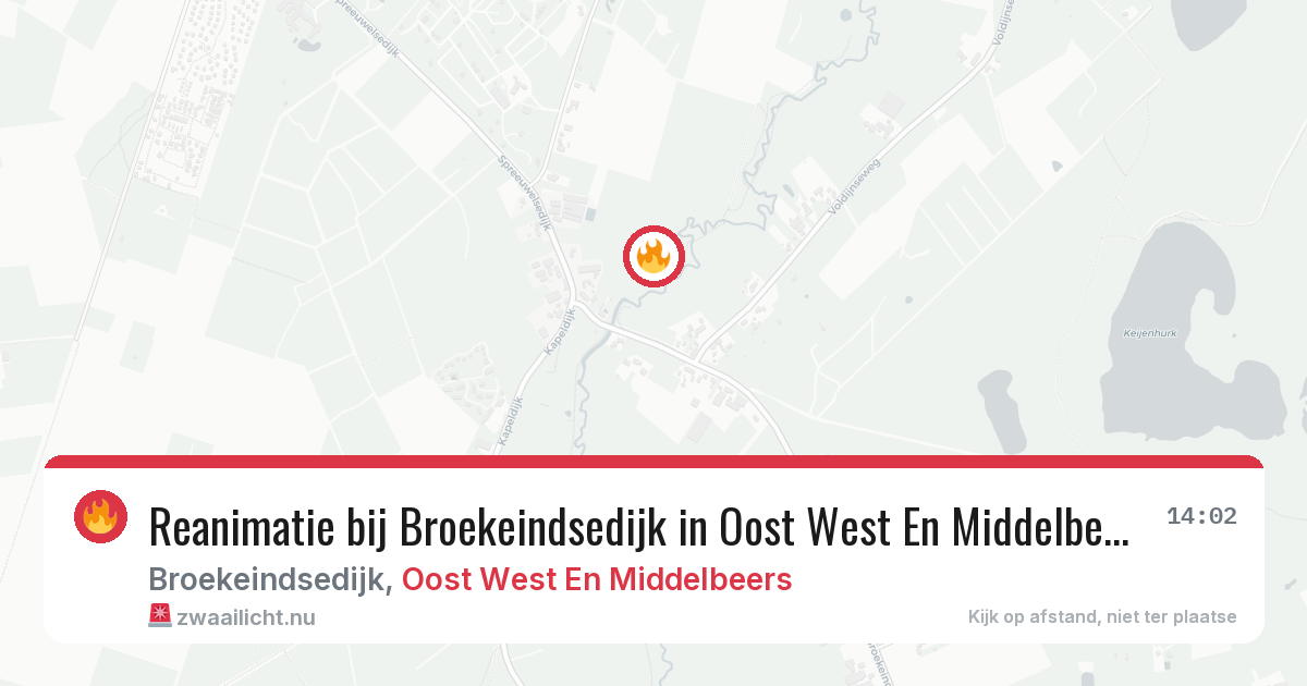 Reanimatie bij Broekeindsedijk in Oost West En Middelbeers — 13 mei 2026