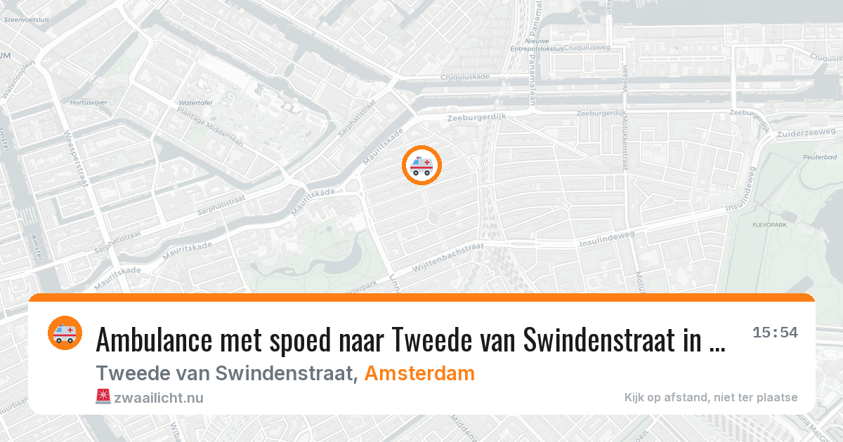 Ambulance met spoed naar Tweede van Swindenstraat in Amsterdam — 12 mei 2026
