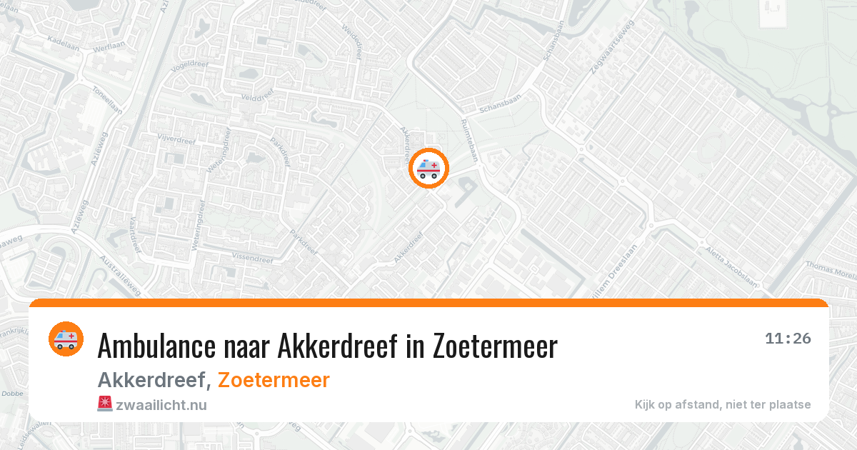 Ambulance naar Akkerdreef in Zoetermeer — 23 jul 2026