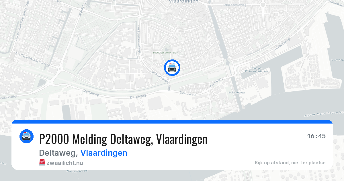 P2000 Melding Deltaweg, Vlaardingen — 8 mei 2026
