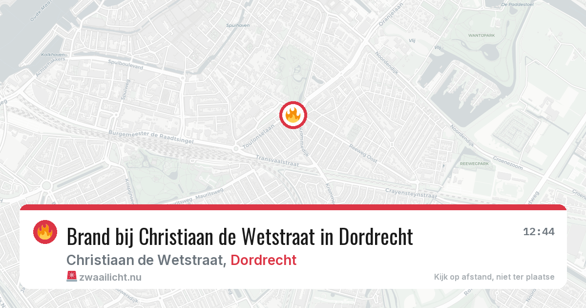 Brand bij Christiaan de Wetstraat in Dordrecht — 6 jun 2026