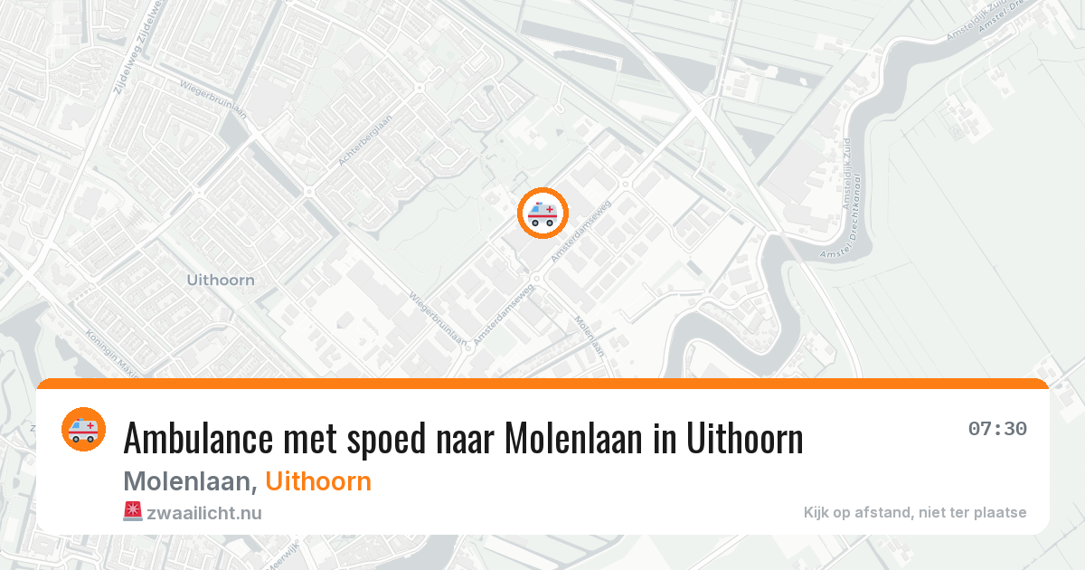 Ambulance met spoed naar Molenlaan in Uithoorn — 11 apr 2026