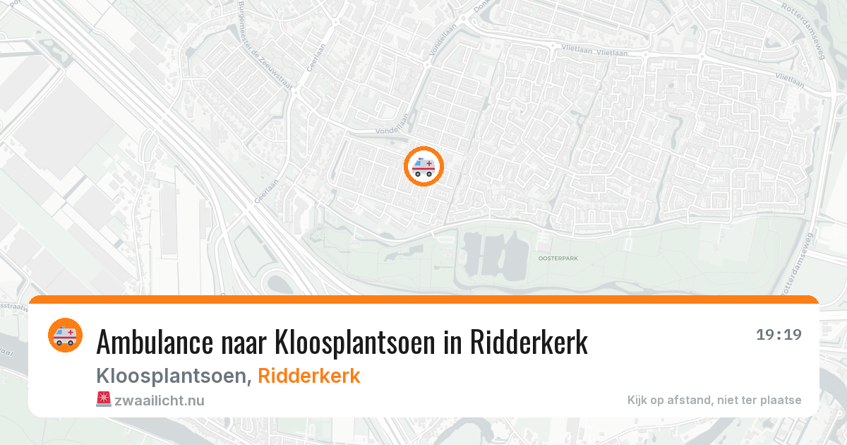 Ambulance naar Kloosplantsoen in Ridderkerk — 23 mrt 2026