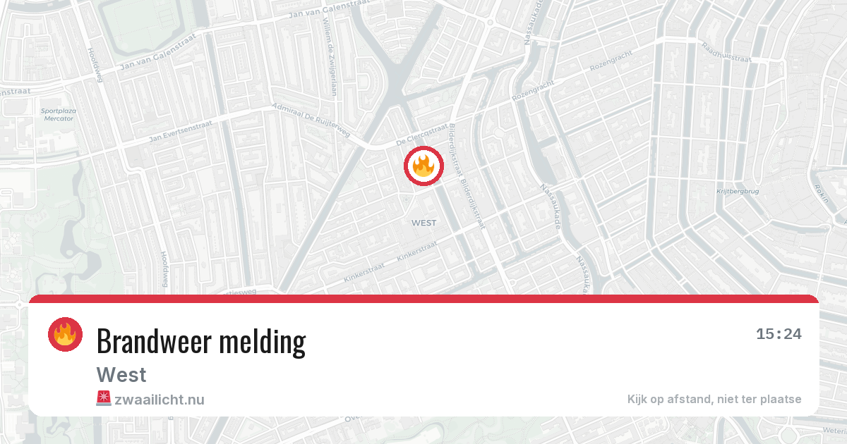 Brandweer melding — 17 mei 2026