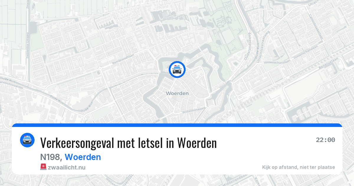 Verkeersongeval met letsel in Woerden — 16 mrt 2026