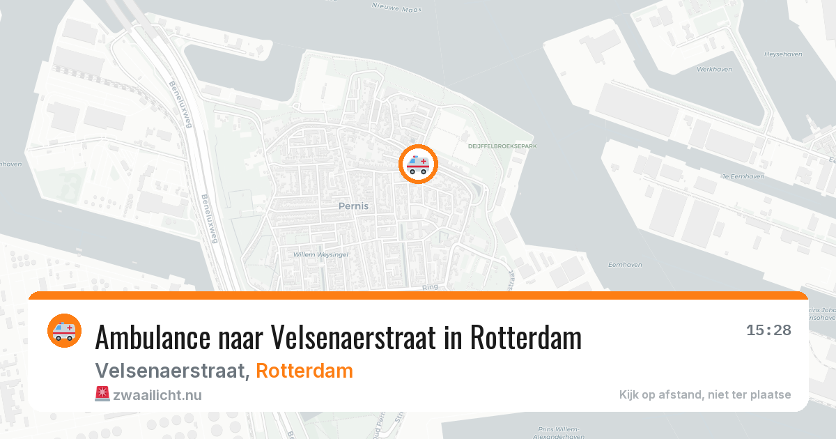 Ambulance naar Velsenaerstraat in Rotterdam — 18 mei 2026