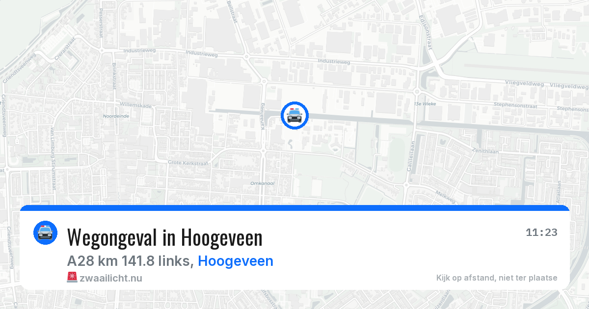 Wegongeval in Hoogeveen — 9 apr 2026