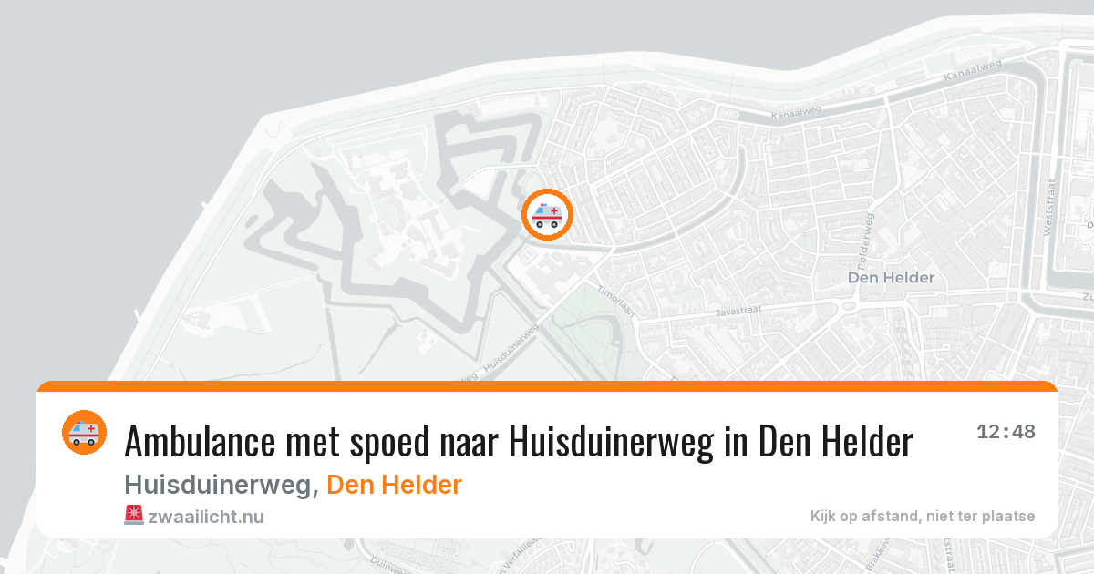 Ambulance met spoed naar Huisduinerweg in Den Helder — 21 jul 2026