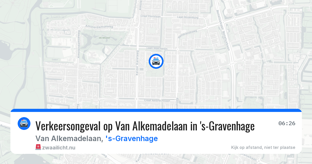Verkeersongeval op Van Alkemadelaan in 's-Gravenhage — 26 jan 2026