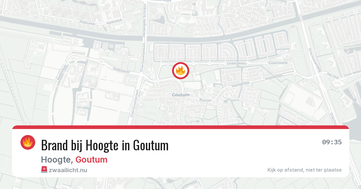 Brand bij Hoogte in Goutum — 27 mei 2026