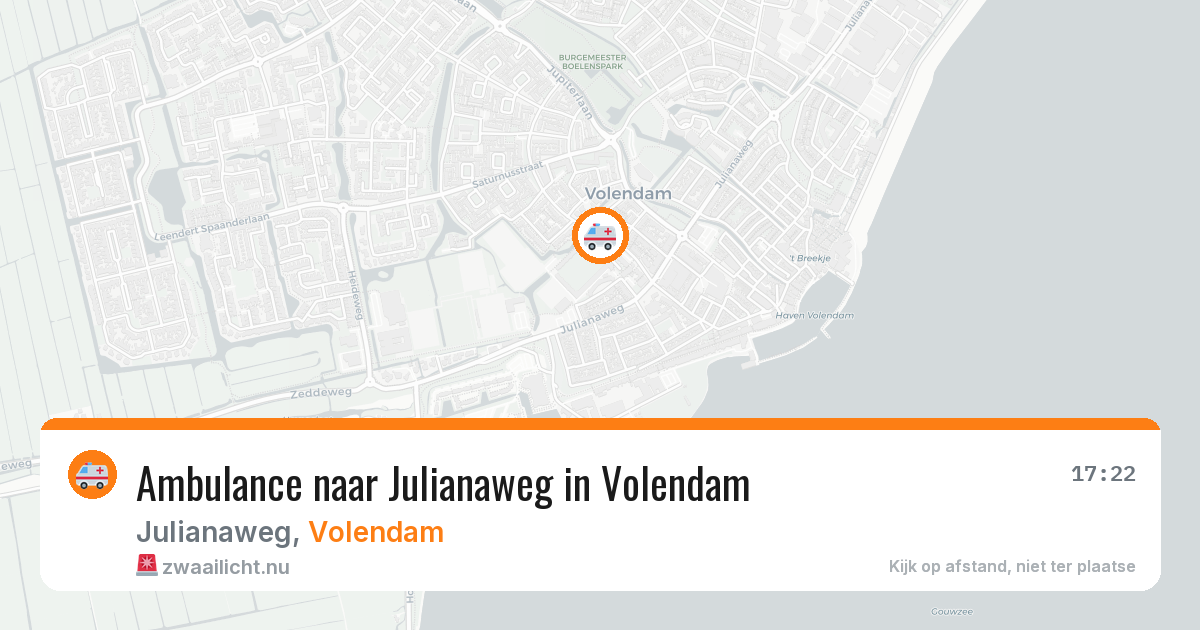 Ambulance naar Julianaweg in Volendam — 14 jul 2026