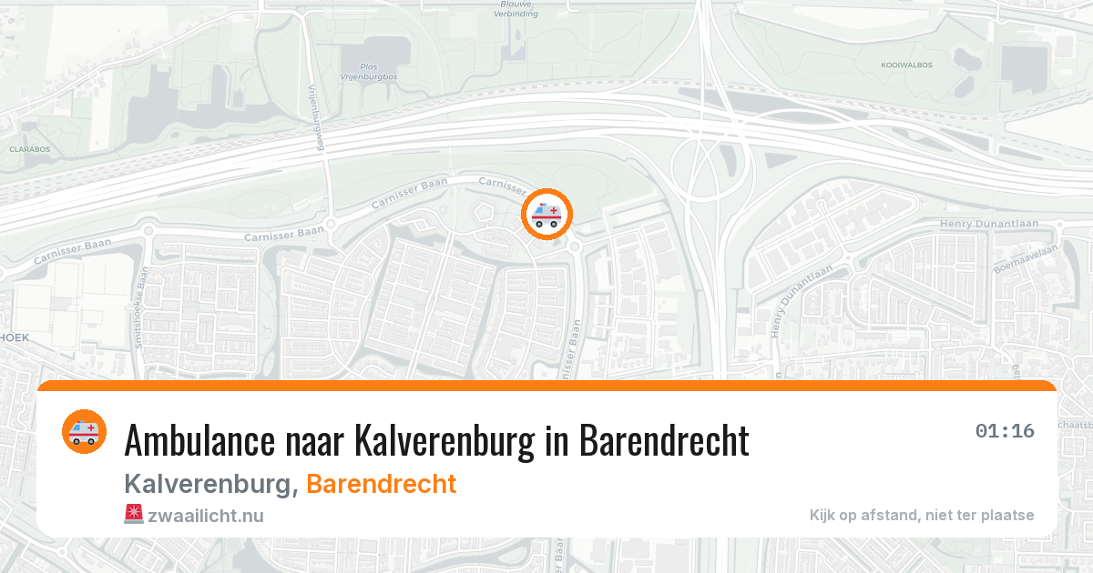 Ambulance naar Kalverenburg in Barendrecht — 11 jul 2026
