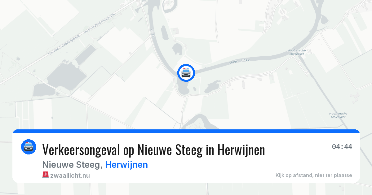 Verkeersongeval op Nieuwe Steeg in Herwijnen — 6 jul 2026