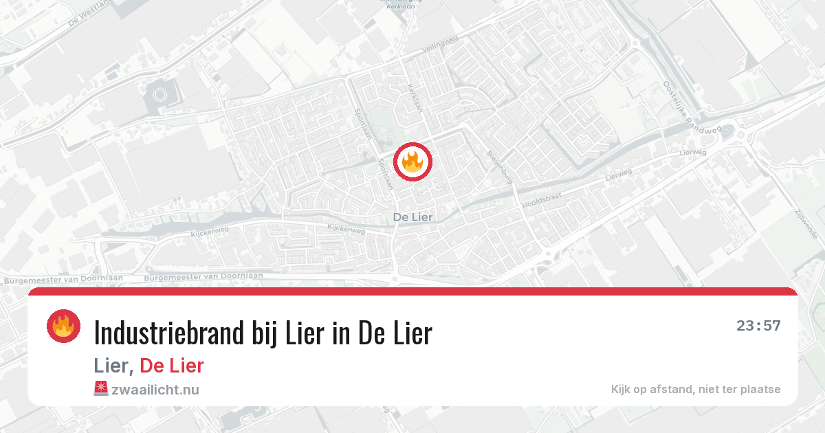 Industriebrand bij Lier in De Lier — 15 feb 2026