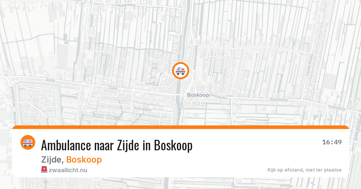 Ambulance naar Zijde in Boskoop — 23 mrt 2026