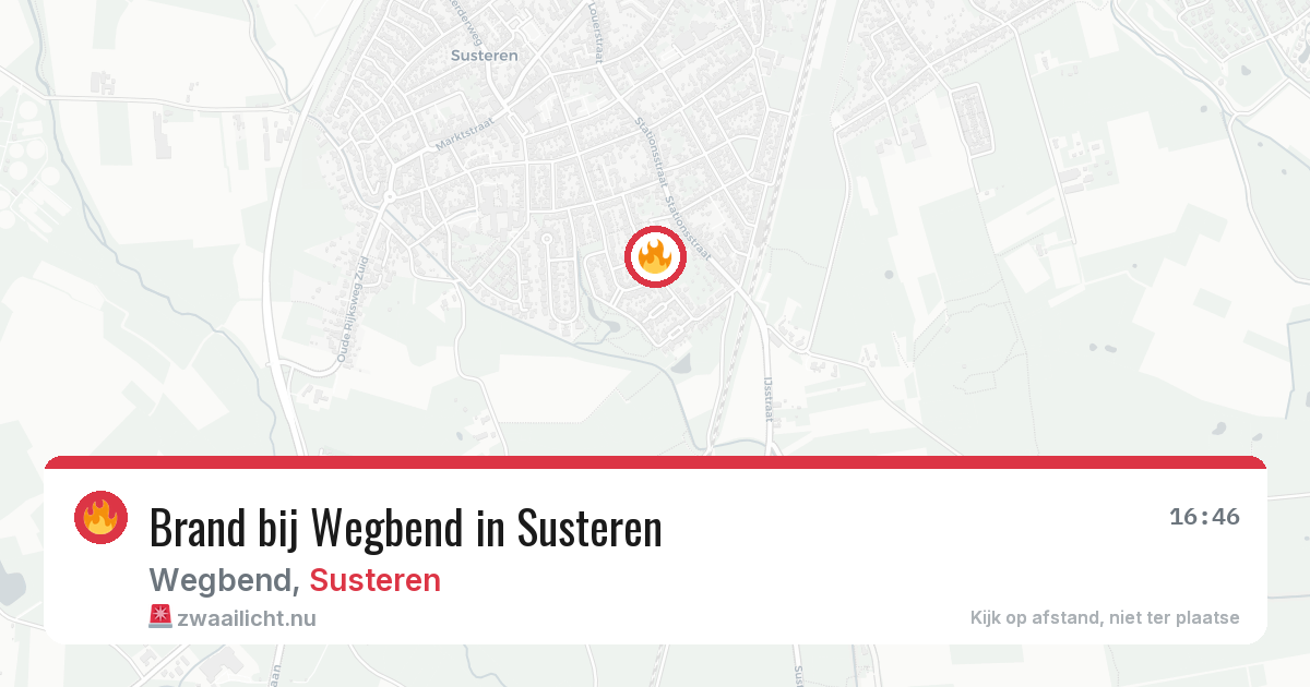 Brand bij Wegbend in Susteren — 10 jul 2026