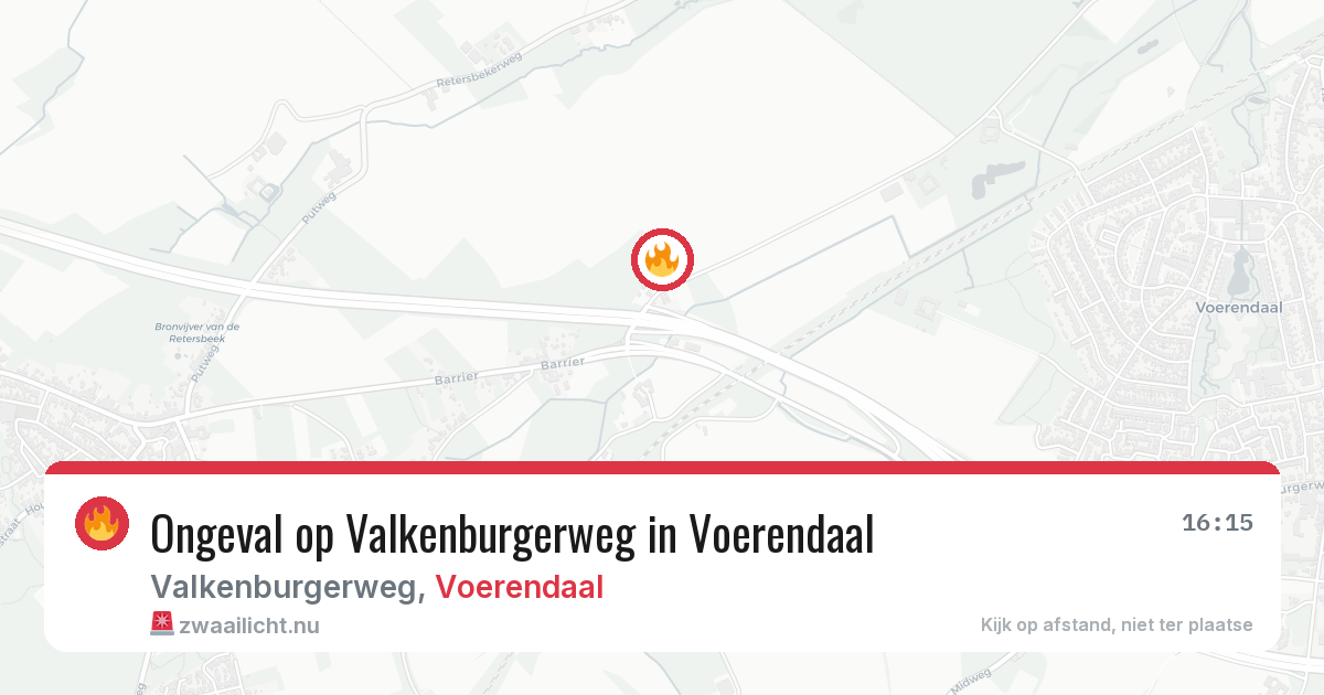 Ongeval op Valkenburgerweg in Voerendaal — 15 jul 2026