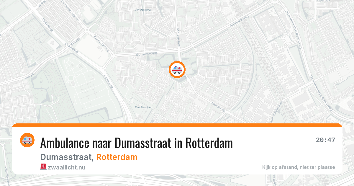 Ambulance naar Dumasstraat in Rotterdam — 13 jul 2026
