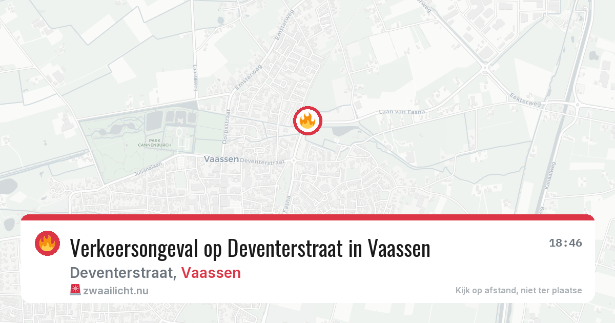 Verkeersongeval op Deventerstraat in Vaassen — 14 jul 2026