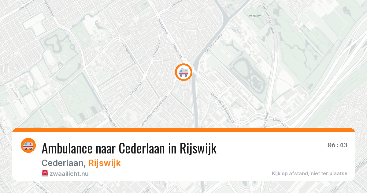 Ambulance naar Cederlaan in Rijswijk — 6 jun 2026