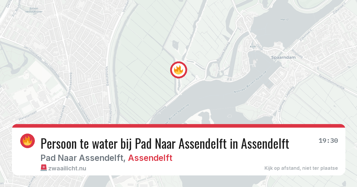 Persoon te water bij Pad Naar Assendelft in Assendelft — 24 mei 2026