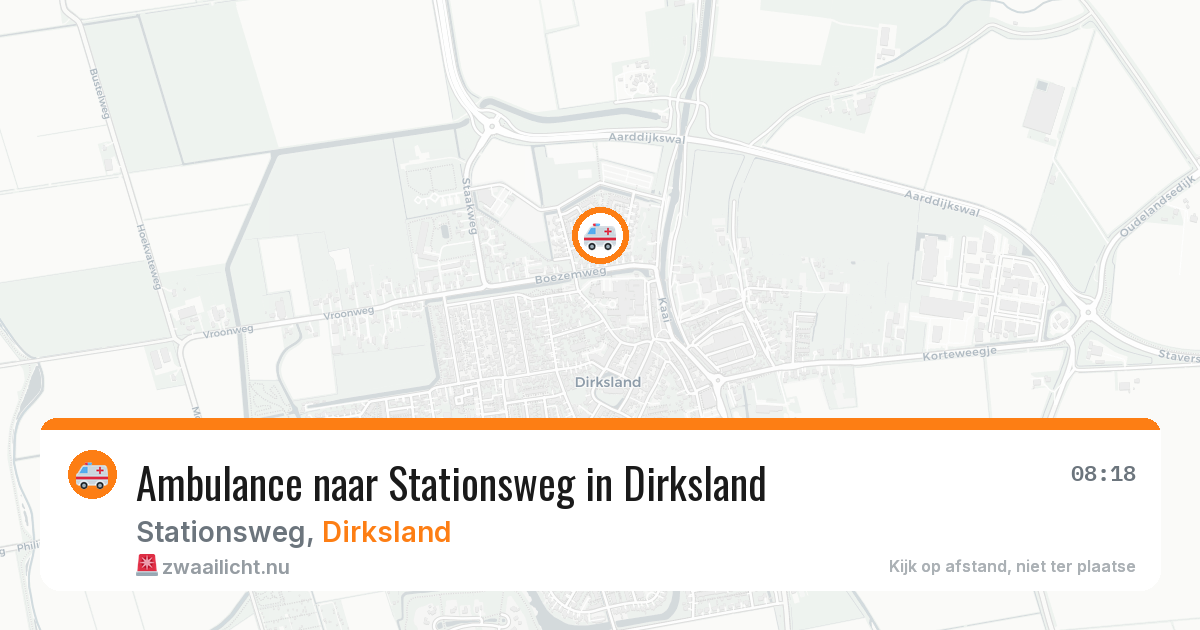 Ambulance naar Stationsweg in Dirksland — 17 mei 2026