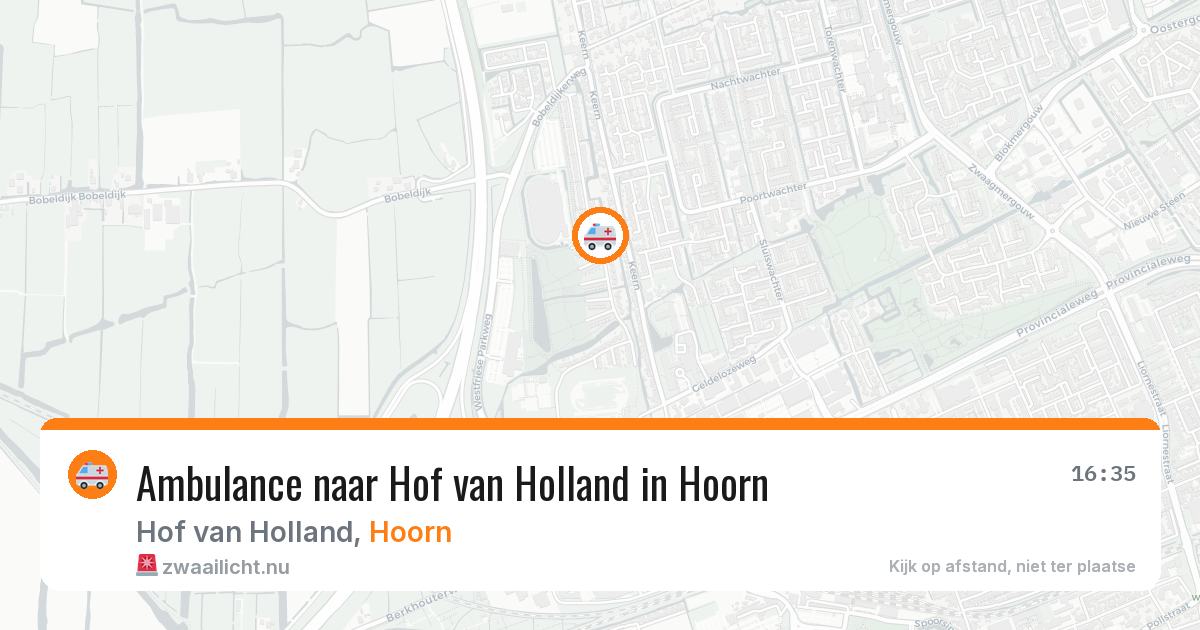 Ambulance naar Hof van Holland in Hoorn — 12 jul 2026