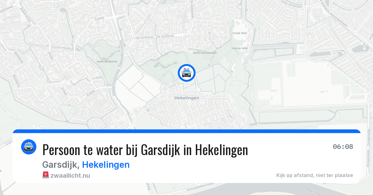 Persoon te water bij Garsdijk in Hekelingen — 8 feb 2026