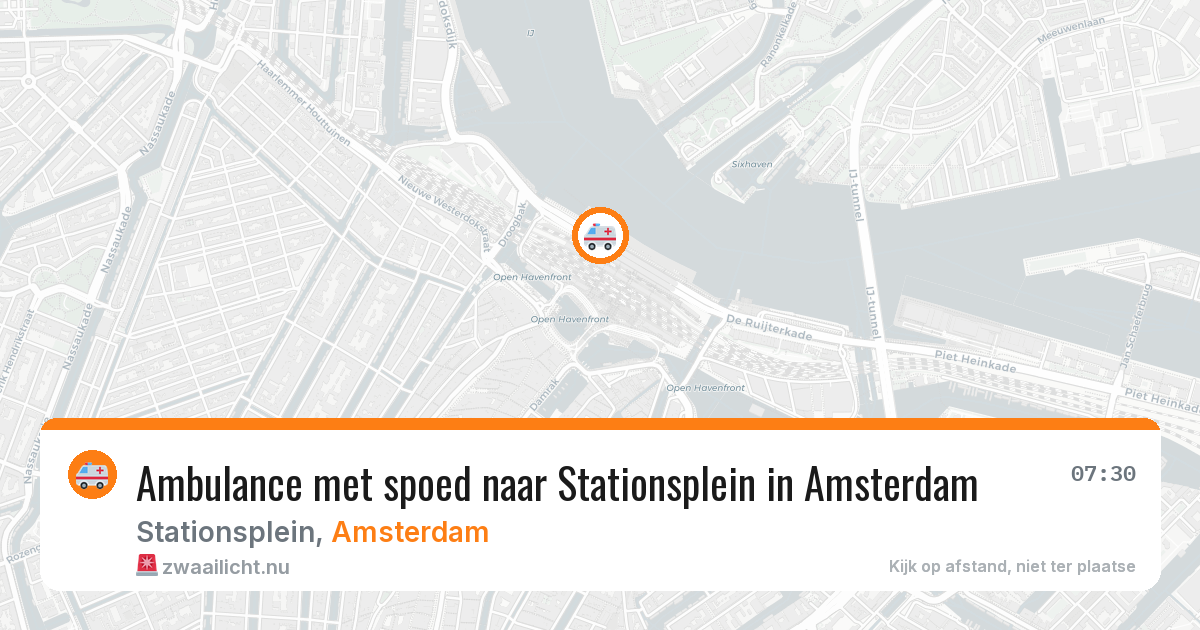 Ambulance met spoed naar Stationsplein in Amsterdam — 11 jul 2026