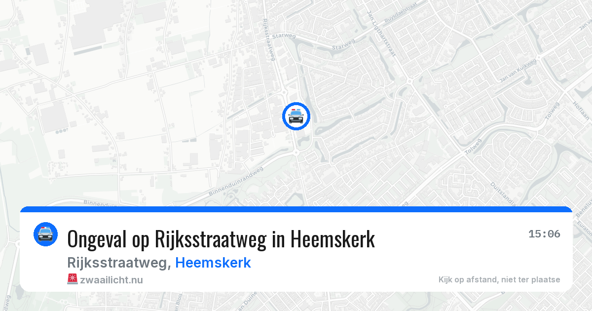 Ongeval op Rijksstraatweg in Heemskerk — 15 jul 2026