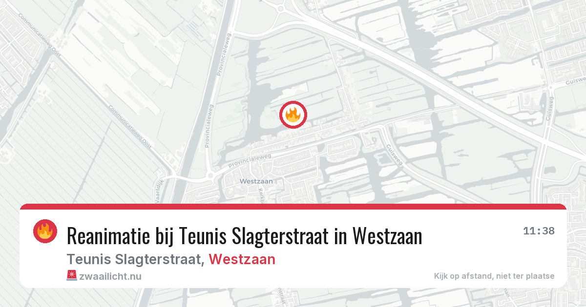 Reanimatie bij Teunis Slagterstraat in Westzaan — 5 jun 2026