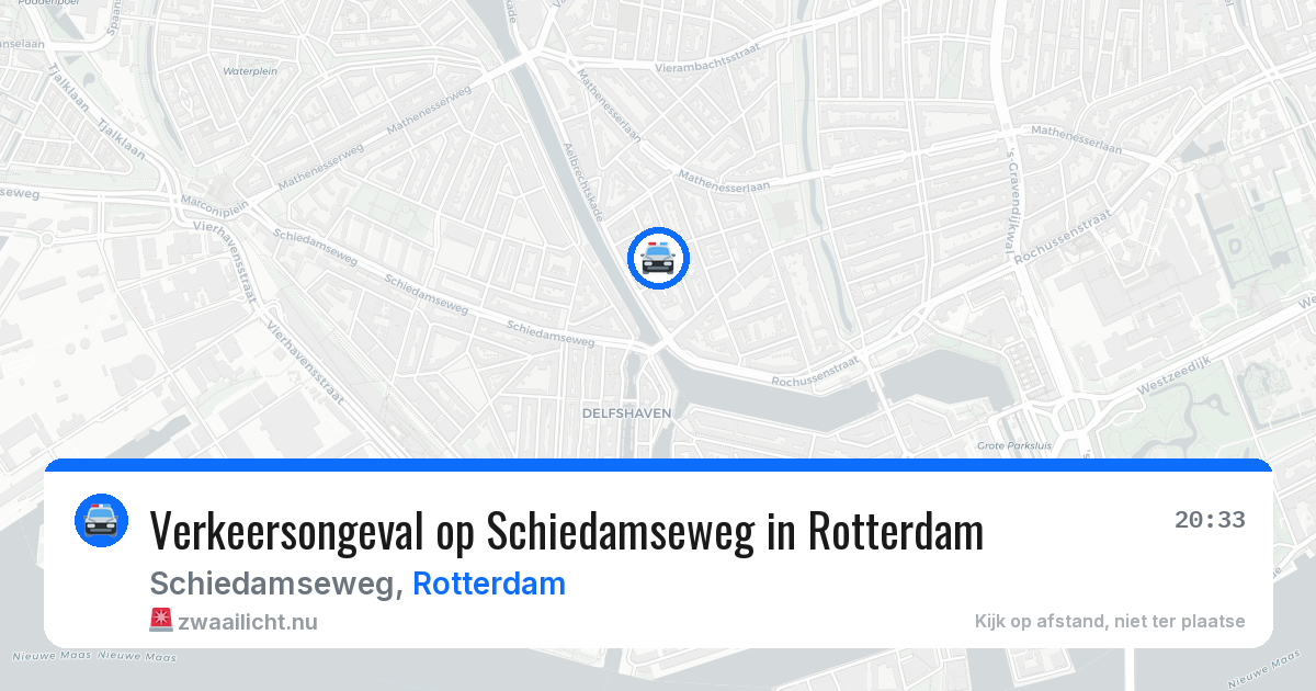 Verkeersongeval op Schiedamseweg in Rotterdam — 12 jul 2026