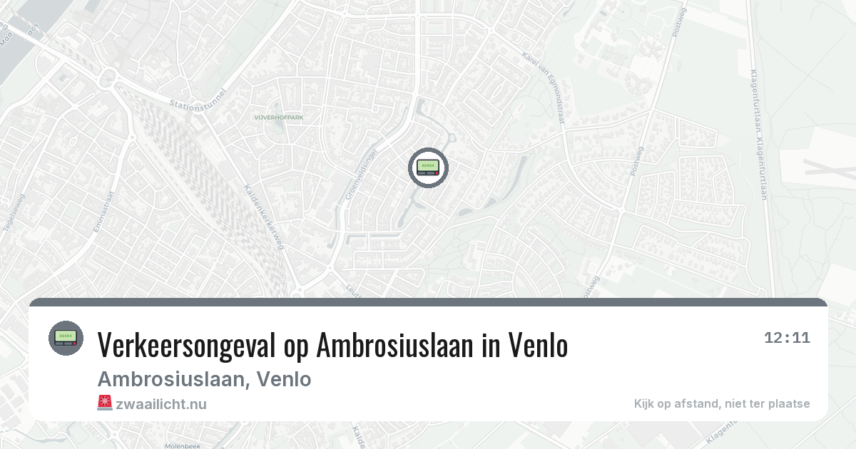 Verkeersongeval op Ambrosiuslaan in Venlo — 11 jul 2026