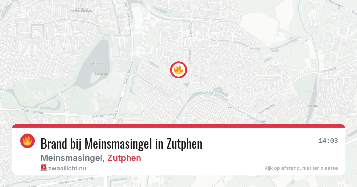 Brand bij Meinsmasingel in Zutphen — 23 mei 2026
