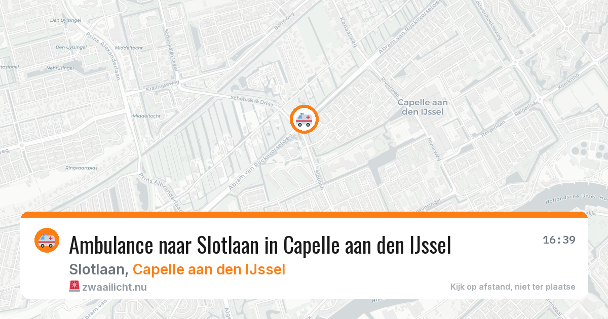 Ambulance naar Slotlaan in Capelle aan den IJssel — 21 mrt 2026