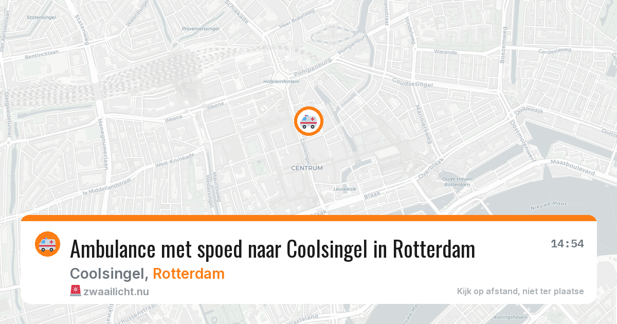 Ambulance met spoed naar Coolsingel in Rotterdam — 7 apr 2026