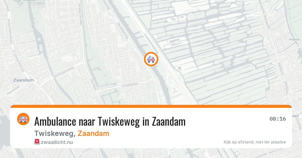 Ambulance naar Twiskeweg in Zaandam — 22 jul 2026