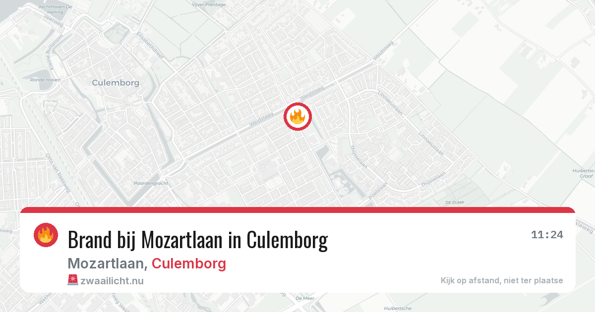 Brand bij Mozartlaan in Culemborg — 4 apr 2026