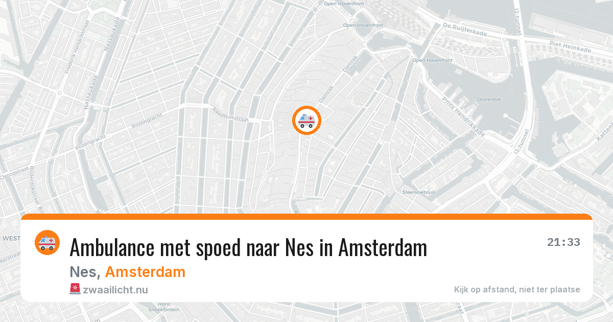 Ambulance met spoed naar Nes in Amsterdam — 17 jul 2026