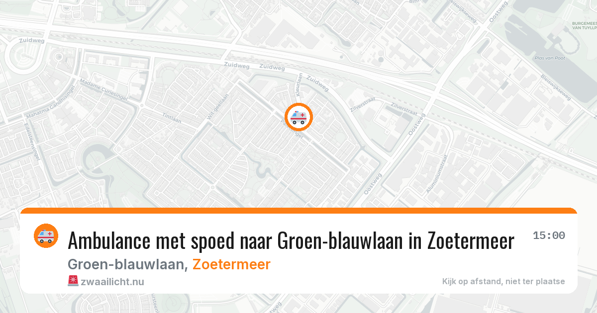 Ambulance met spoed naar Groen-blauwlaan in Zoetermeer — 25 jan 2026