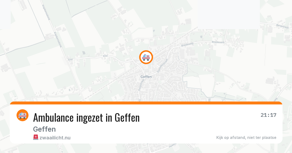 Ambulance ingezet in Geffen — 23 mrt 2026