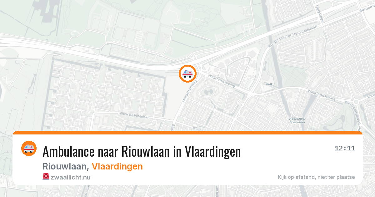 Ambulance naar Riouwlaan in Vlaardingen — 9 jun 2026