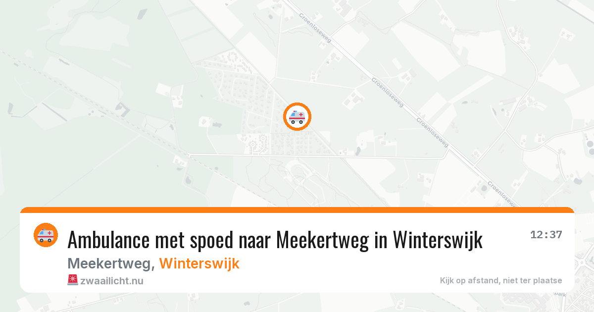 Ambulance met spoed naar Meekertweg in Winterswijk — 23 mei 2026