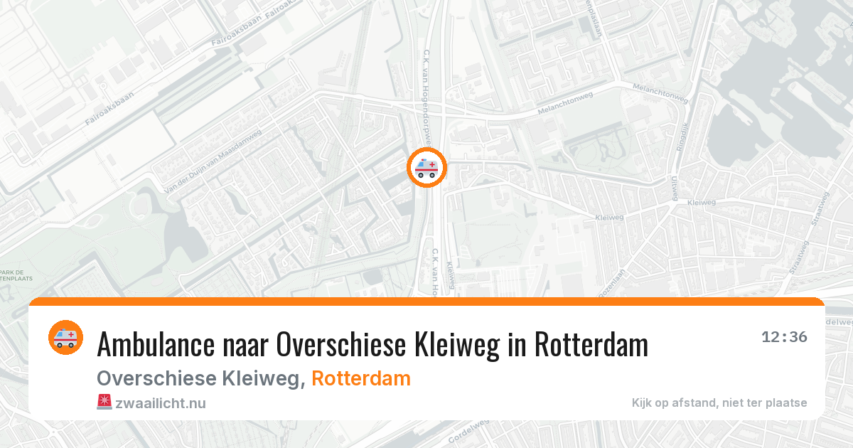 Ambulance naar Overschiese Kleiweg in Rotterdam — 18 mrt 2026