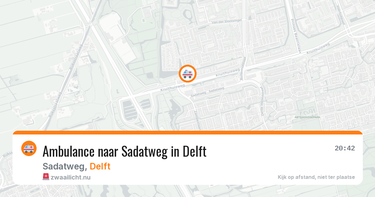 Ambulance naar Sadatweg in Delft — 10 jul 2026
