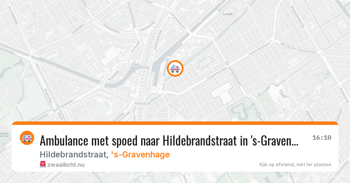 Ambulance met spoed naar Hildebrandstraat in 's-Gravenhage — 8 feb 2026